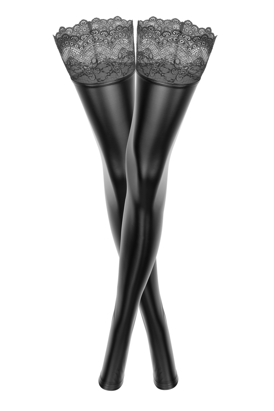 Wetlook stockings product front view
